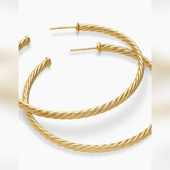 David Yurman Cablespira Hoop Earrings - Picture 2 of 8